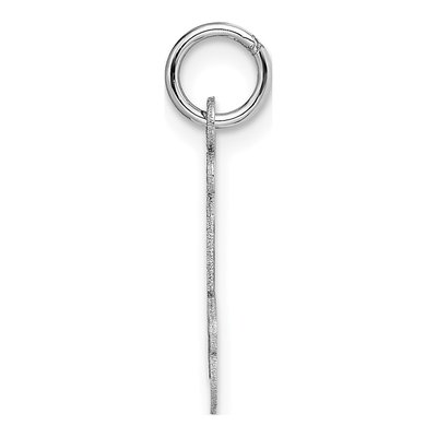 14K White Gold Script Letter J Charm – view 3