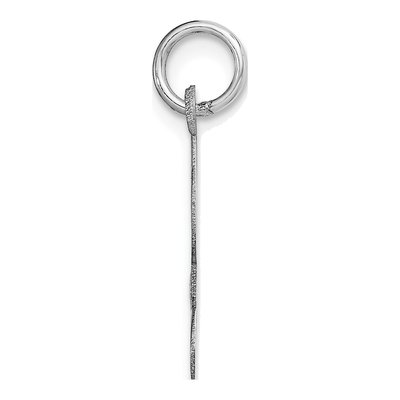 14K White Gold Letter L Charm – view 3