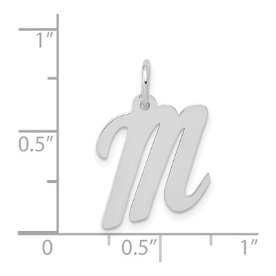 14K White Gold Letter M Charm – view 4