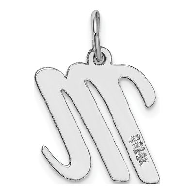 14K White Gold Letter M Charm – view 5