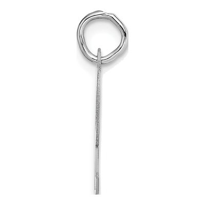 14K White Gold Script Letter R Charm – view 3