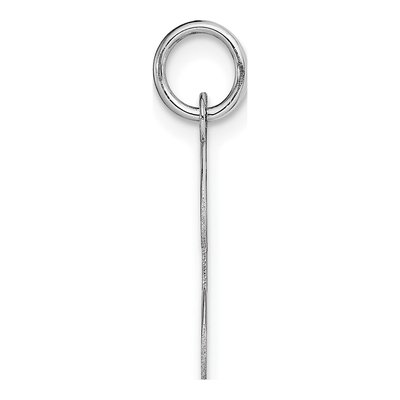 14K White Gold Script Letter T Charm – view 3