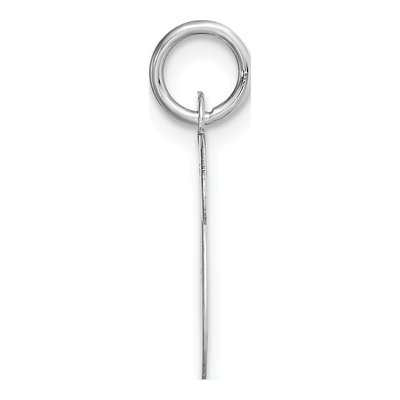 14K White Gold Script Letter V Pendant – view 3