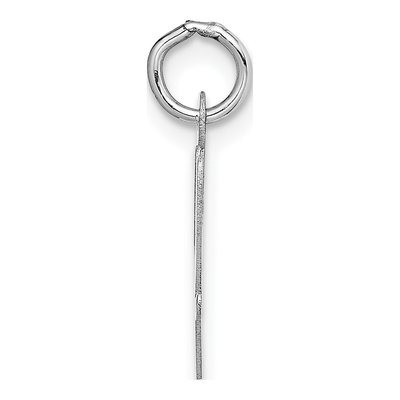 14K White Gold Letter W Charm – view 3