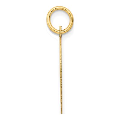 14K Yellow Gold Large Script Letter D Charm – view 3