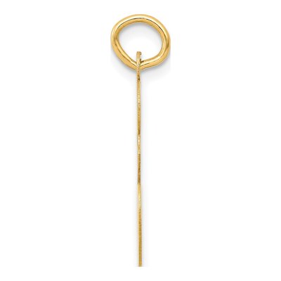 14K Yellow Gold Large Script Letter E Charm – view 3
