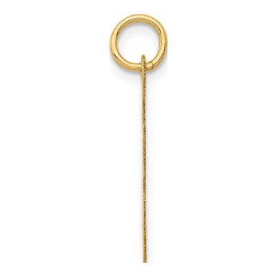 14K Yellow Gold Large Script Letter F Charm – view 3