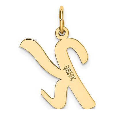 14K Yellow Gold Large Script Letter K Charm – view 4