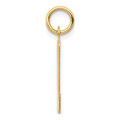 14K Yellow Gold Large Script Letter M Charm – view 3