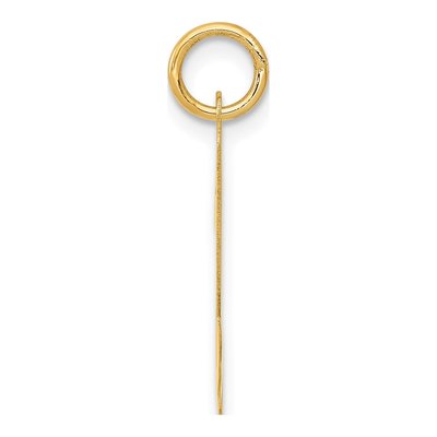 14K Yellow Gold Large Script Letter N Charm – view 3