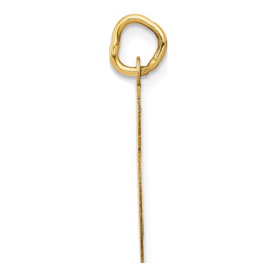 14K Yellow Gold Large Script Letter S Pendant – view 3