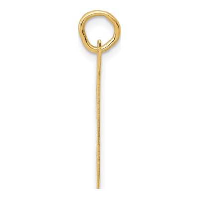 14K Yellow Gold Script Letter T Charm – view 3