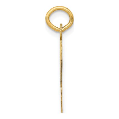 14K Yellow Gold Large Script Letter V Charm – view 3