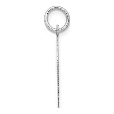 14K White Gold Script Letter D Pendant – view 3