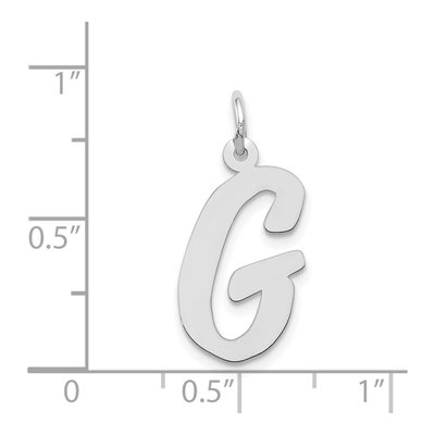 14K White Gold Script Letter G Pendant – view 4