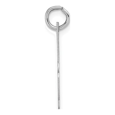 14K White Gold Script Letter H Charm – view 3