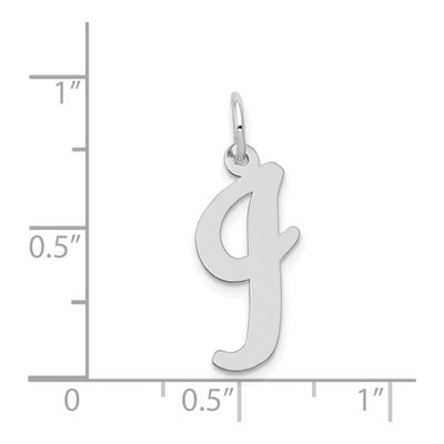 14K White Gold Initial I Pendant – view 4