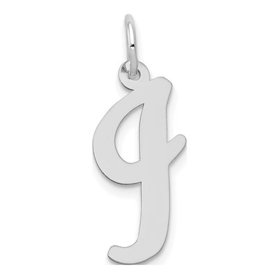 14K White Gold Initial I Pendant