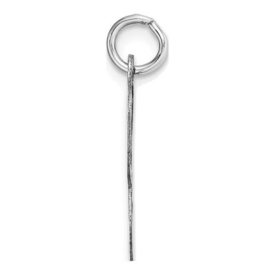 14K White Gold Script Letter K Pendant – view 3
