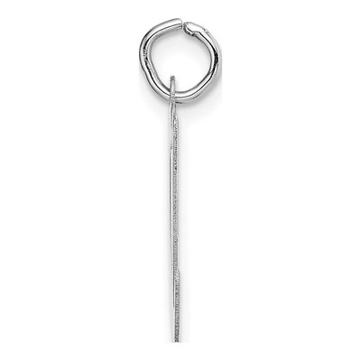 14K White Gold Script Letter M Pendant – view 3