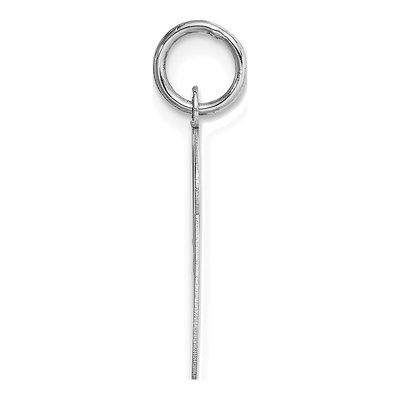 14K White Gold Script Letter V Charm – view 3