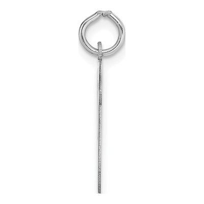 14K White Gold Letter W Pendant – view 3