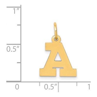 14K Yellow Gold Letter A Charm – view 5