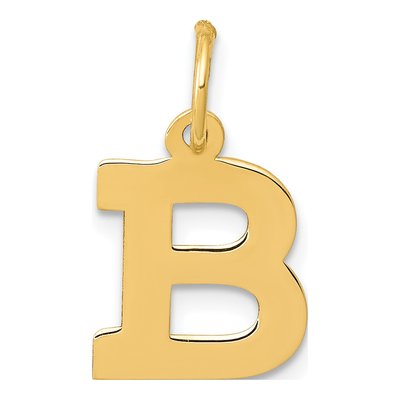 14K Yellow Gold Small Letter B Charm