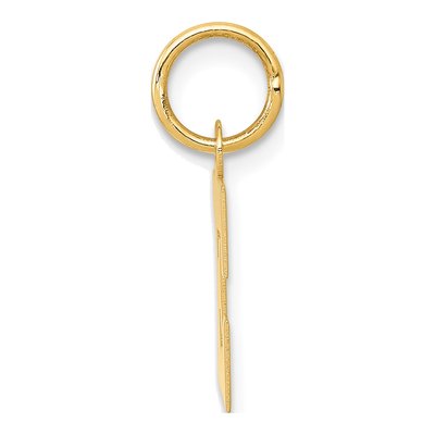 14K Yellow Gold Small Letter E Pendant – view 3