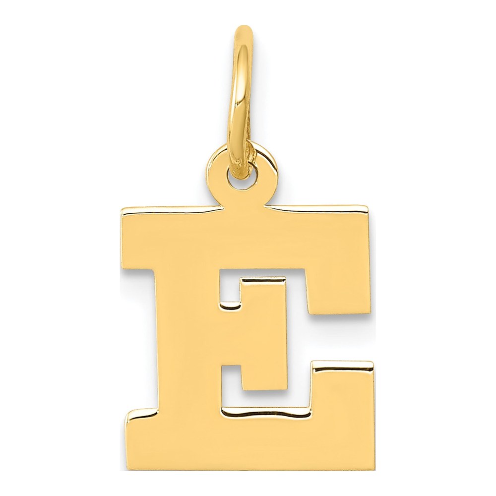 14K Yellow Gold Small Letter E Pendant