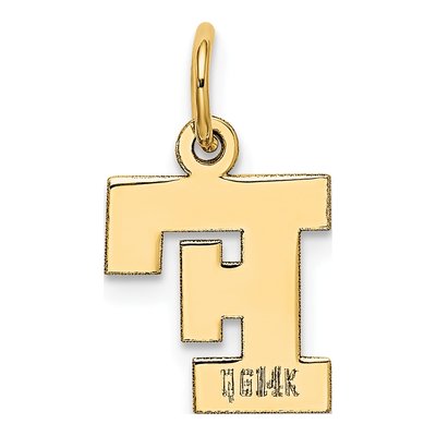14K Yellow Gold Letter F Charm – view 4