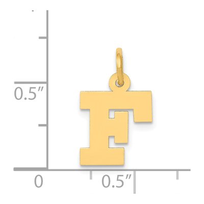 14K Yellow Gold Letter F Charm – view 5