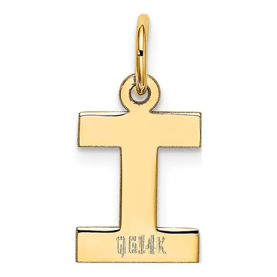 14K Yellow Gold Initial I Charm – view 4