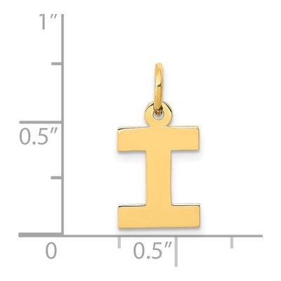 14K Yellow Gold Initial I Charm – view 5
