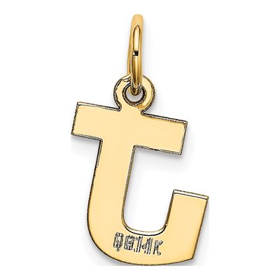 14K Yellow Gold Letter J Charm – view 4