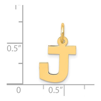 14K Yellow Gold Letter J Charm – view 5