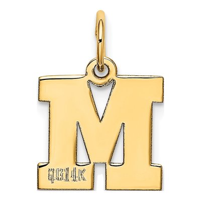 14K Yellow Gold Letter M Charm – view 4