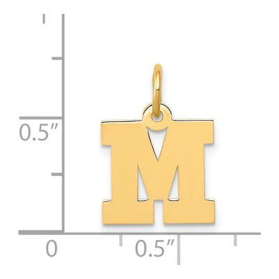 14K Yellow Gold Letter M Charm – view 5