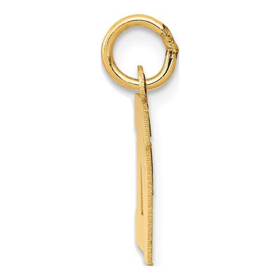 14K Yellow Gold Small Letter N Charm – view 3