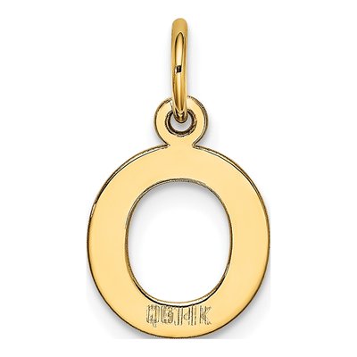 14K Yellow Gold Small Letter O Charm – view 4