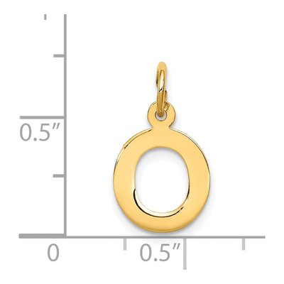 14K Yellow Gold Small Letter O Charm – view 5
