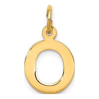 14K Yellow Gold Small Letter O Charm