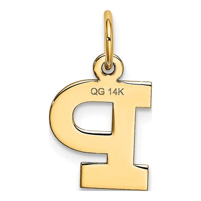 14K Yellow Gold Letter P Charm – view 4