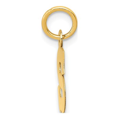 14K Yellow Gold Letter S Charm – view 3