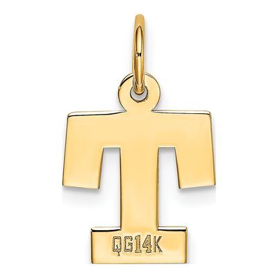 14K Yellow Gold Letter T Charm – view 4