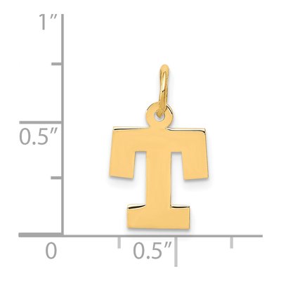 14K Yellow Gold Letter T Charm – view 5