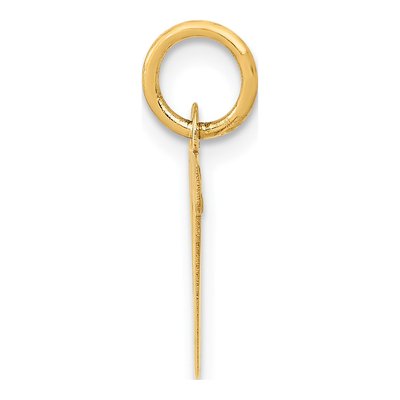14K Yellow Gold Letter V Charm – view 3