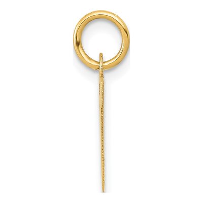 14K Yellow Gold Letter W Charm – view 3