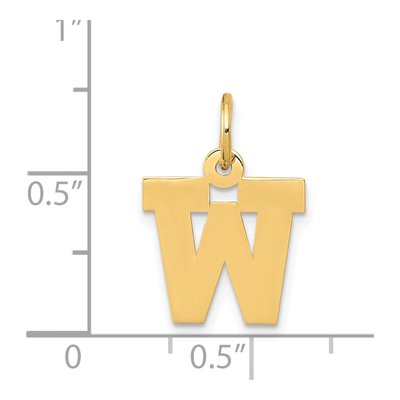14K Yellow Gold Letter W Charm – view 5