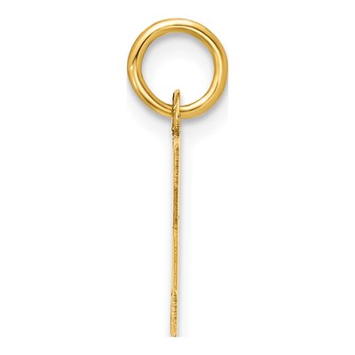 14K Yellow Gold Block Initial X Pendant – view 2